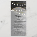 Recherche de rustique mariage menus Noir et blanc