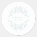 Recherche de bleu romantique mariage autocollants Bleu et blanc