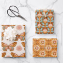 Recherche de fleur géométrique papier cadeau Les années 70