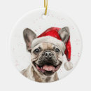 Recherche de bouledogue francais ornements Père noël