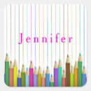 Recherche de crayon de couleur autocollants Retour à l'école