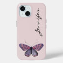 Recherche de papillon sur le rose iphone coques Faune