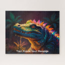 Recherche de lézard puzzles Aquarelle
