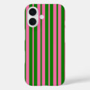 Recherche de motif de rayures iphone coques Rose et vert