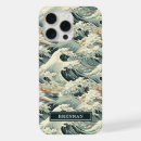 Recherche de motif vague japonais iphone coques Toute personne