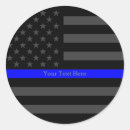 Recherche de patrouille autocollants Ligne bleue mince