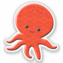 Recherche de poulpe rouge autocollants Vie marine