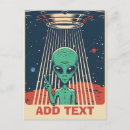 Recherche de extraterrestre cartes postales Rétro