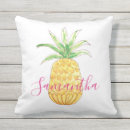 Recherche de ananas coussins Aquarelle