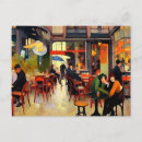 Recherche de café à paris cartes postales Dessin