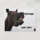 Recherche de cheval drôle cartes visite Humour