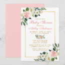 Recherche de or blanc rose baby shower invitations Rougir