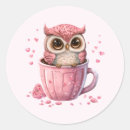 Recherche de le hibou autocollants Rose