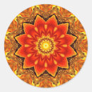 Recherche de fractale abstraite autocollants Orange