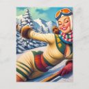 Recherche de fille de ski cartes postales Mignonne