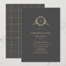 Recherche de gris foncé invitations Monogramme