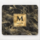Recherche de métal noir tapis souris Noir et or