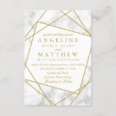 Recherche de faux gold mariage invitations Marbre