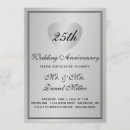 Recherche de silver mariage anniversaire invitations 25e