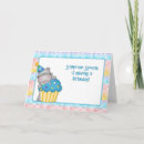 Recherche de hippopotame mignon cartes postales Bleu