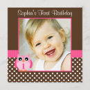 Recherche de de hibou de fille anniversaire invitations Rose