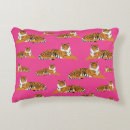 Recherche de motif tigre coussins Rose