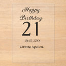 Recherche de 21ans anniversaire invitations Minimaliste