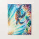 Recherche de peintures colorées puzzles Océan