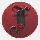 Recherche de monogramme f autocollants Noir