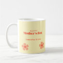 Recherche de pêche et blanc tasses Monogramme