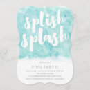 Recherche de bord de la piscine invitations Aquarelle