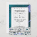 Recherche de damassé turquoise mariage invitations Bleu vert