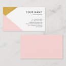 Recherche de or rose géométrique cartes visite Simple
