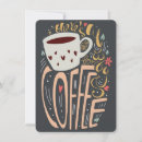 Recherche de boissons chaudes vœux cartes Typographie