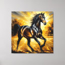 Recherche de cheval noir toiles Équin
