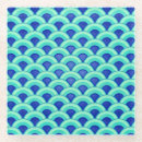 Recherche de motif vague dessous de verres Bleu