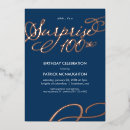 Recherche de rose gold surprise party invitations Métallisé