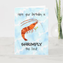 Recherche de crevette vœux cartes D'anniversaire de crevettes