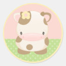 Recherche de vache brune autocollants Rose
