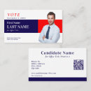 Recherche de nous élections cartes visite Rouge blanc et bleu