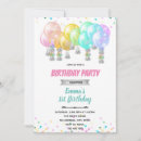 Recherche de ballon cartes invitations Pastel