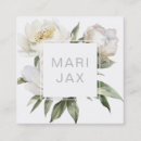 Recherche de fleur blanche cartes visite Aquarelle