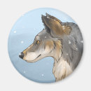 Recherche de loup gris magnets Neige