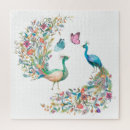 Recherche de paons puzzles Aquarelle