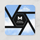Recherche de objectif de caméra cartes visite Monogramme