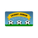 Recherche de football labels étiquettes adresse retour Garçon