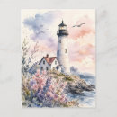 Recherche de aquarelle phare cartes postales Maritime