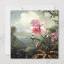 Recherche de orchidées avec le colibri vœux cartes Fleur
