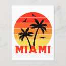 Recherche de coucher du soleil de miami cartes postales Vintage