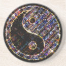 Recherche de symbole yin yang dessous de verres Taoïsme